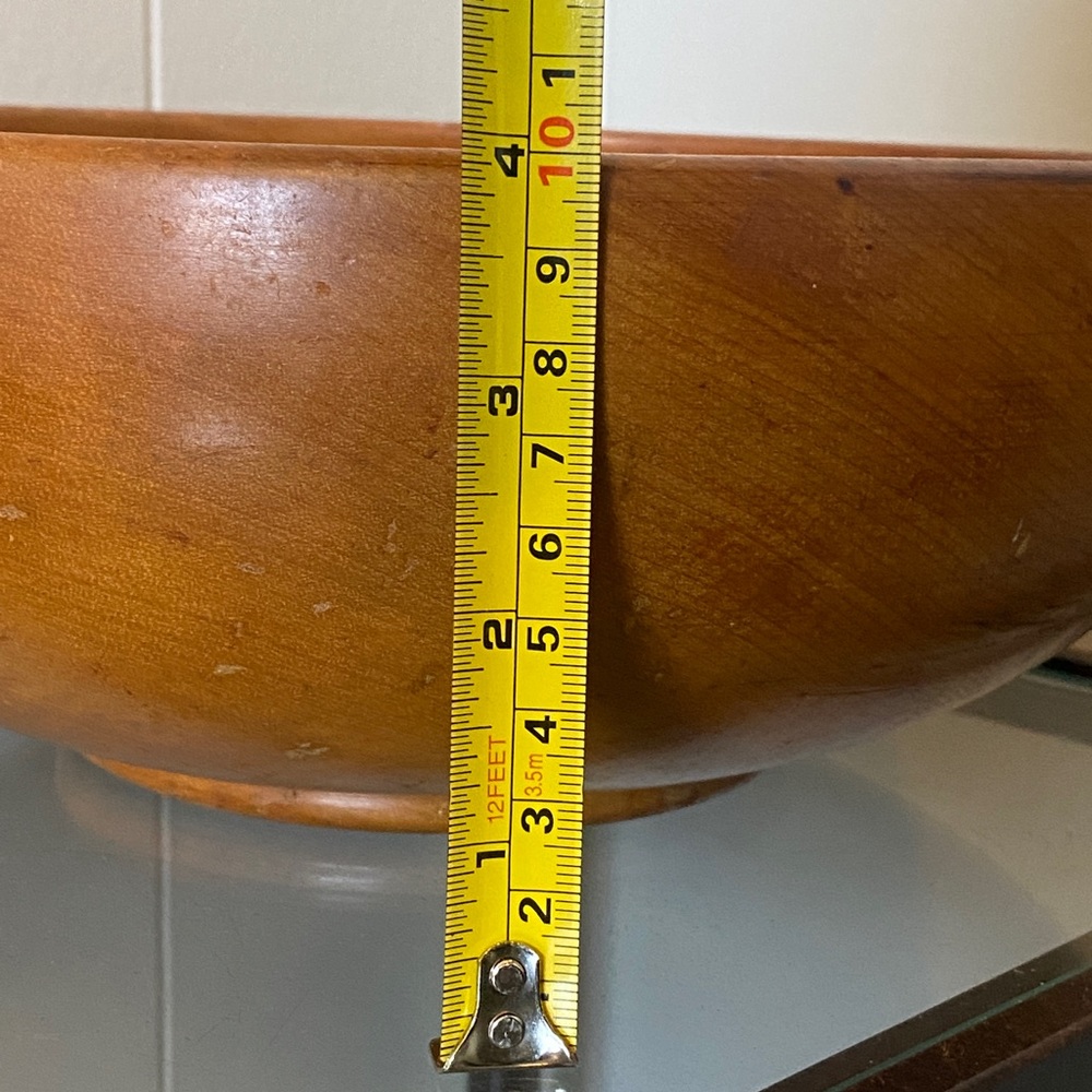 Vintage Handmade Wood Bowl - Picture 7 of 7
